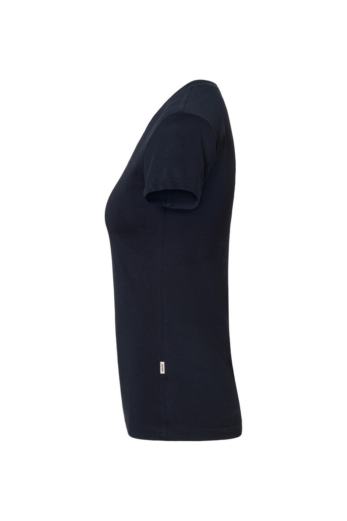 t-shirt, kurzarm, marineblau, runde halslinie, baumwolle