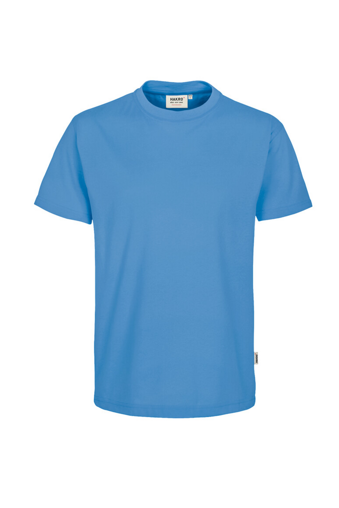 T-Shirt, Kurzarm, Uni, Baumwolle, Hellblau