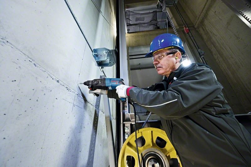 Arbeitskraft, Schrauben, Bohrer, Sicherheitshelm, Industrie