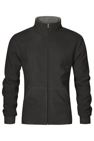 jacke, reissverschluss, langarm, fleecekaschiert, unifarben