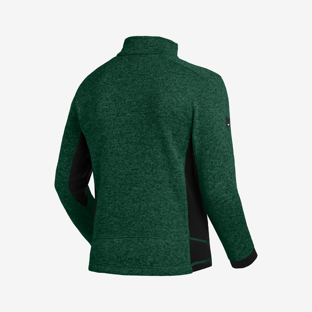 Jacket, Green, Long sleeve, Fleece, Back view