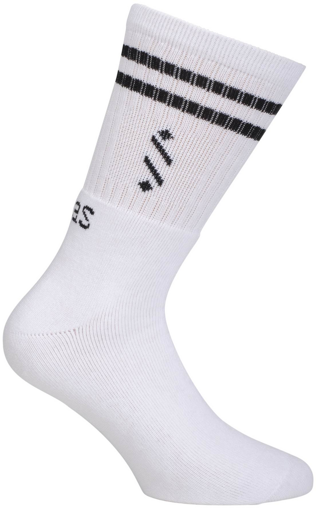 Socken, Sportsocken, Kniehoch, Weiß, Streifen