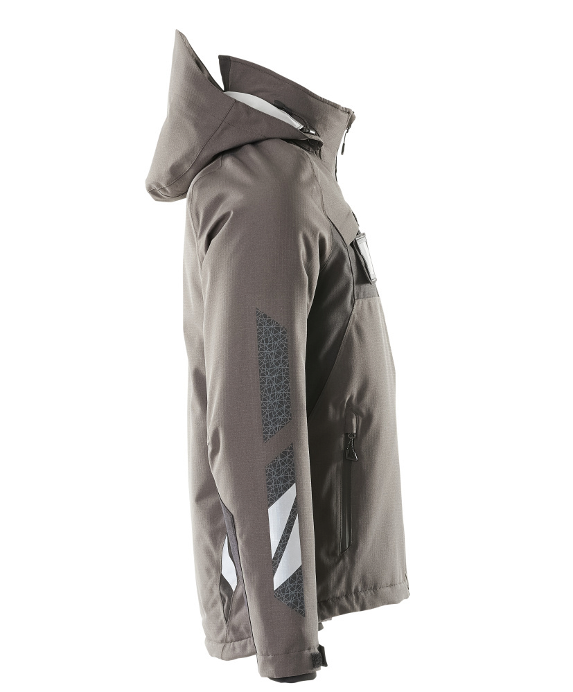 jacke, reißverschluss, kapuze, seitentasche, panelldesign