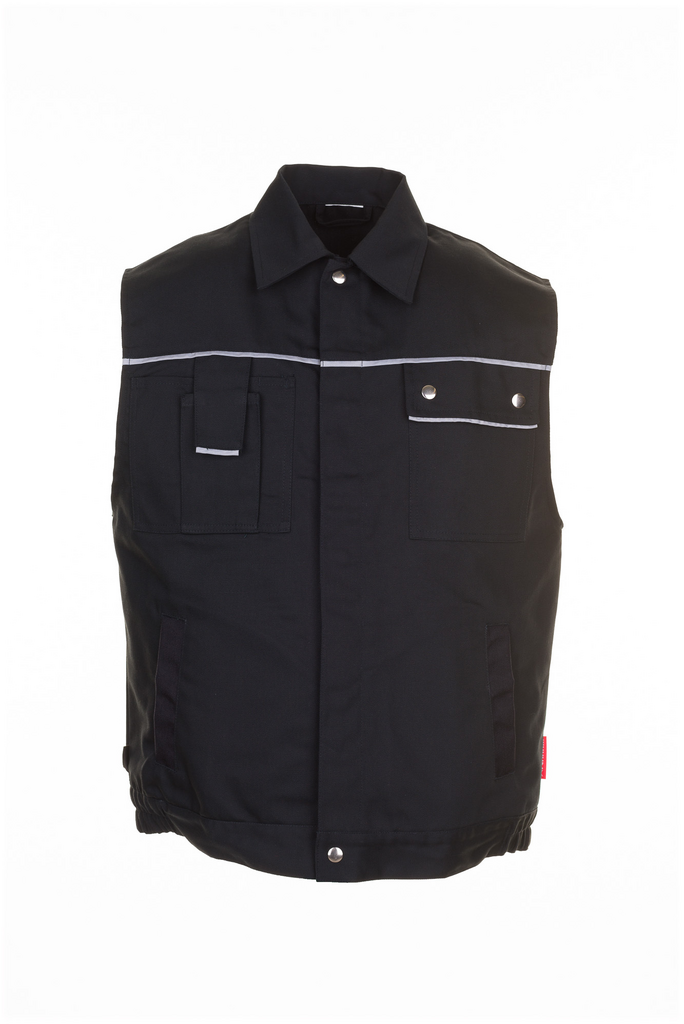 Weste, Arbeitsweste, Knöpfe, Schulterstreifen, Taschen