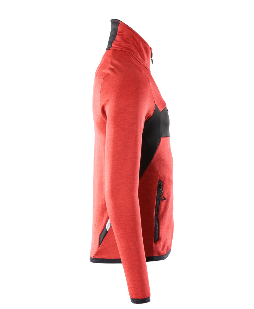 rot jacke, fleece jacke, softshell, reißverschluss tasche, langärmlig