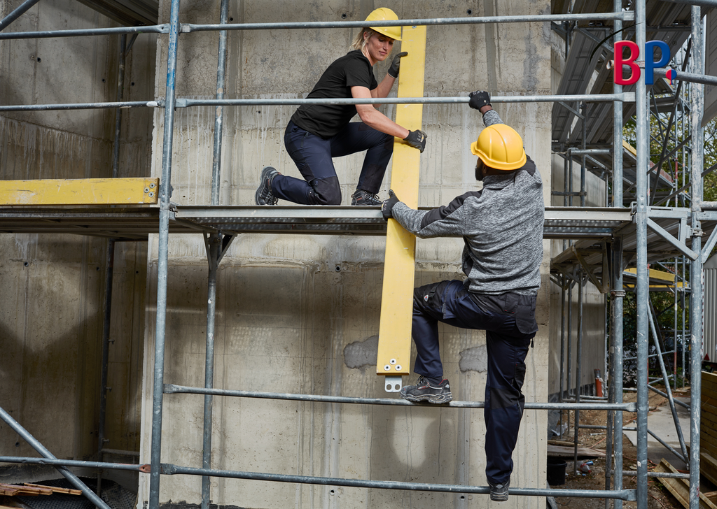 Gerüst, Bauarbeiter, Schutzausrüstung, Konstruktionsholz, Arbeitsbühne