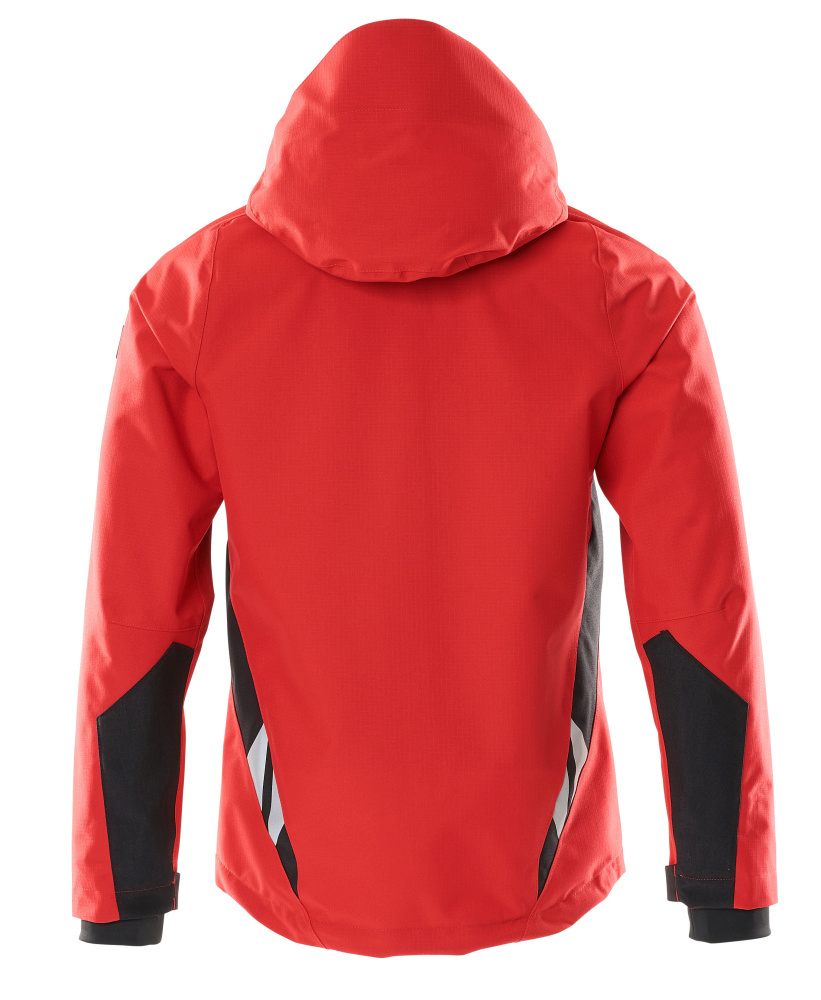jacke, hoody, reissverschluss, rot, reflektierende akzente