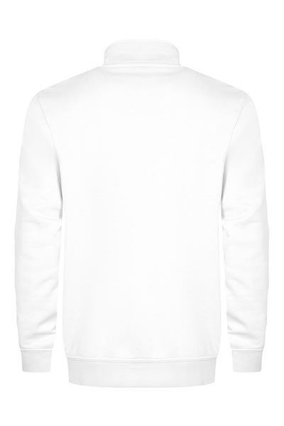 hoodie, sweatshirt, back view, white, crewneck
