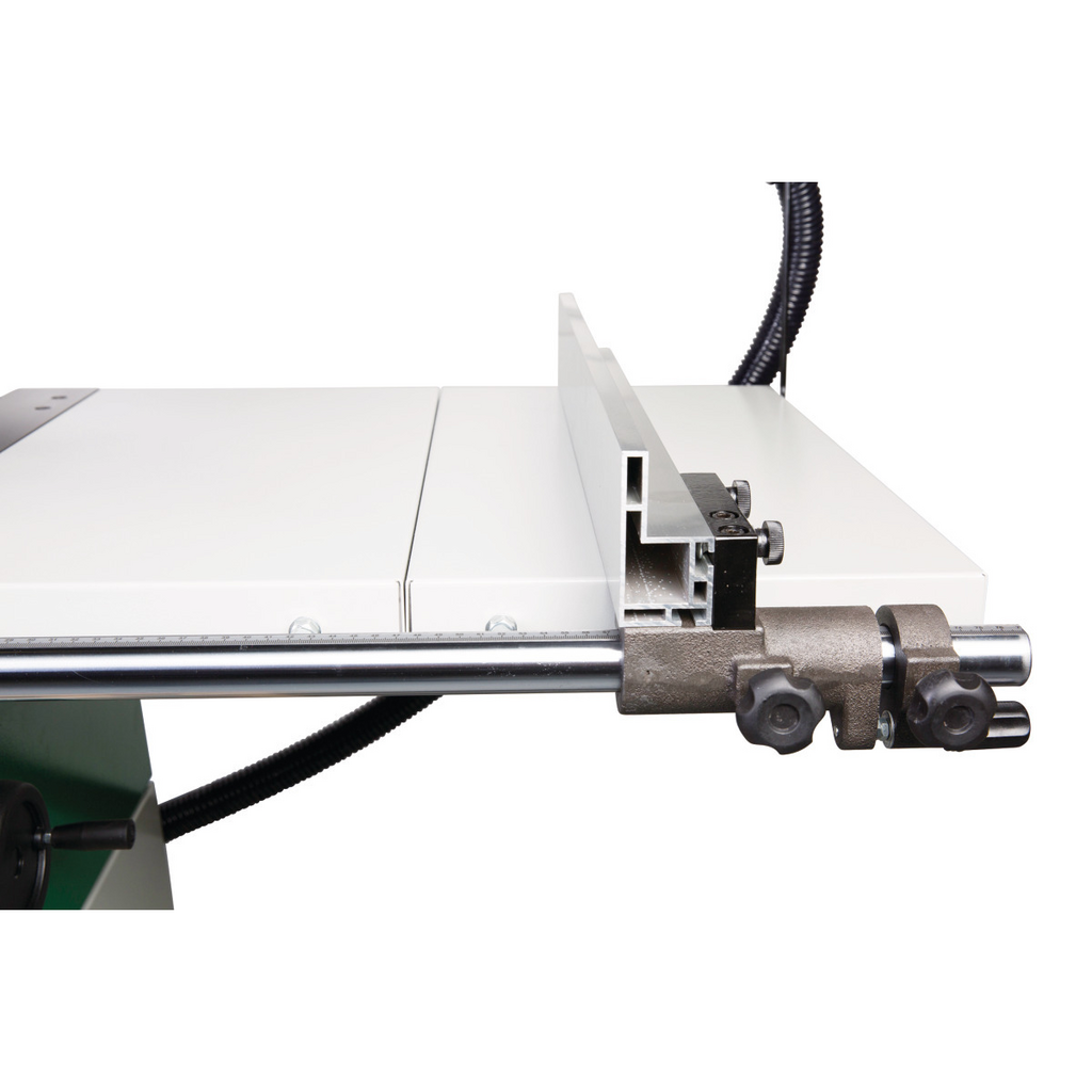 Tischsäge, Schlitten, Führungsschiene, Klemme, Metallisch