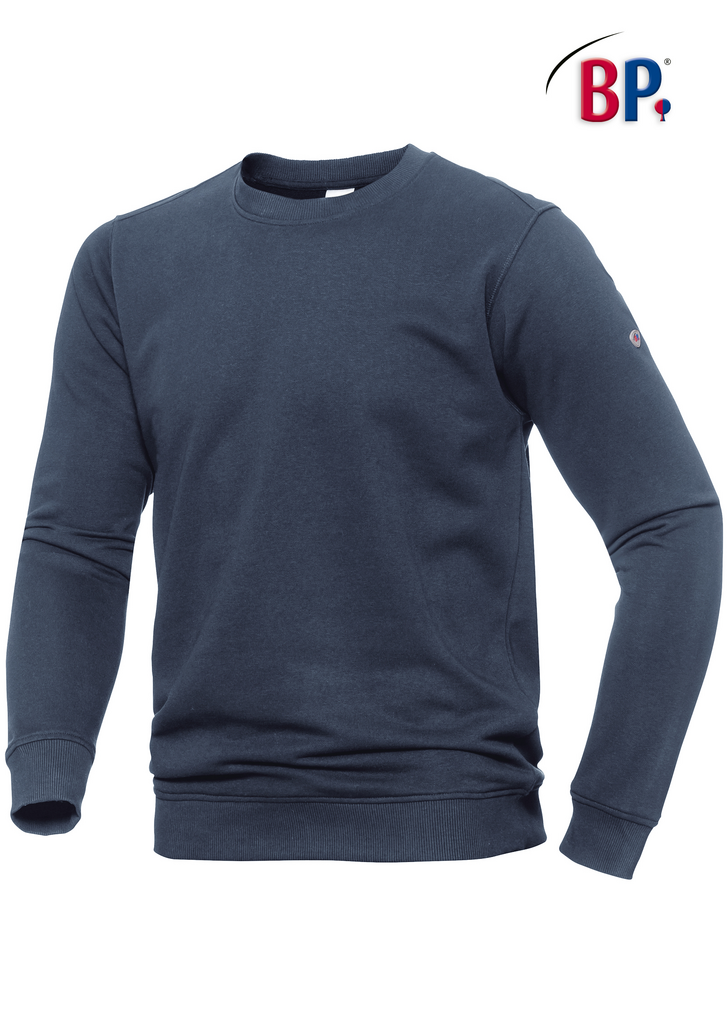 Sweatshirt, Rundhals, Langarm, Baumwolle, Dunkelblau