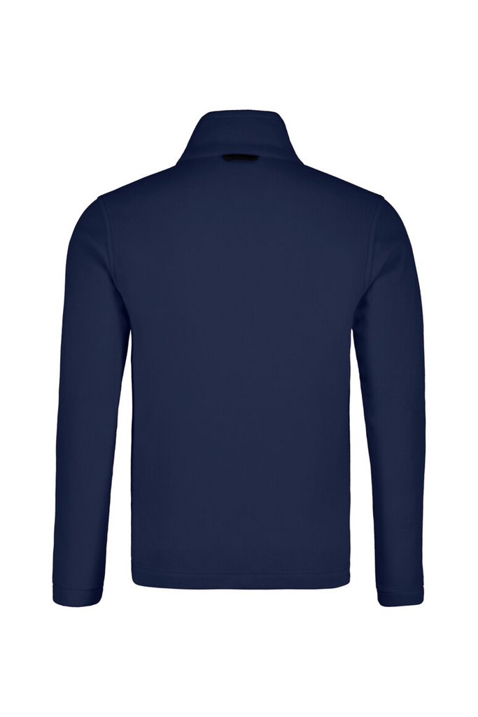 jacke, navy, langarm, kragen, unifarben