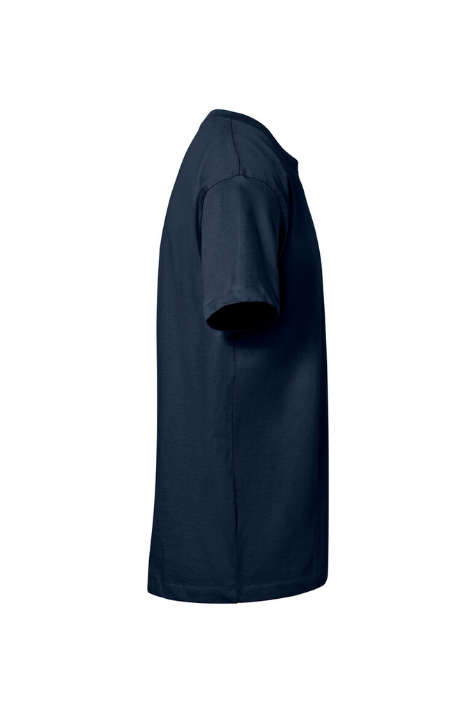 t-shirt, navy, kurzarm, rundhalsausschnitt, baumwoll-mischung