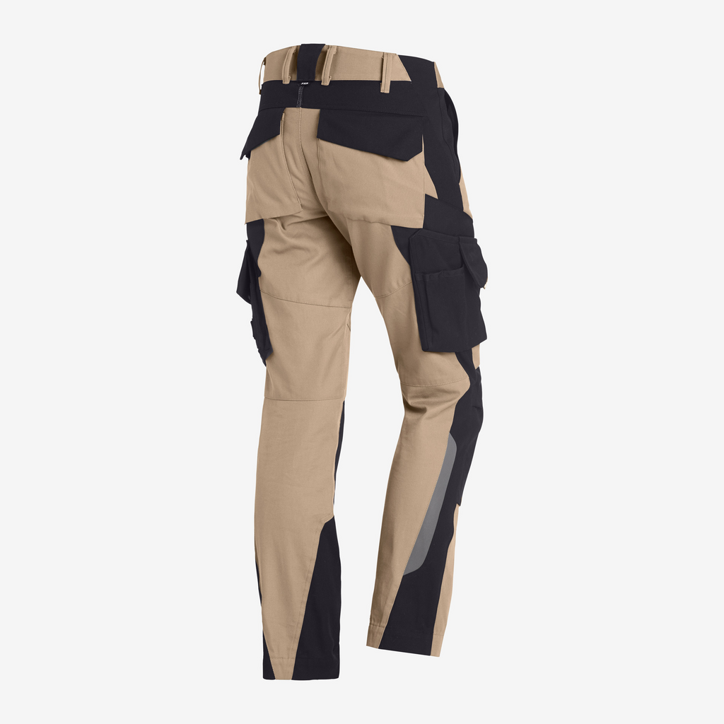 Tarnhose, Cargo-Hose, Kniecargo, Beige Schwarz, Military Style