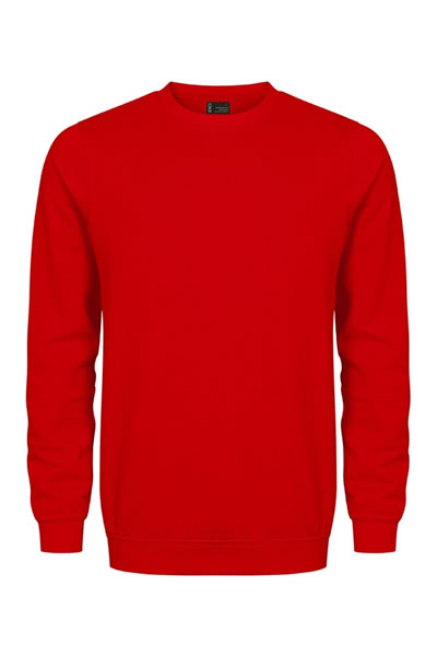 Pullover, Sweatshirt, Rundhals, Langarm, Rot