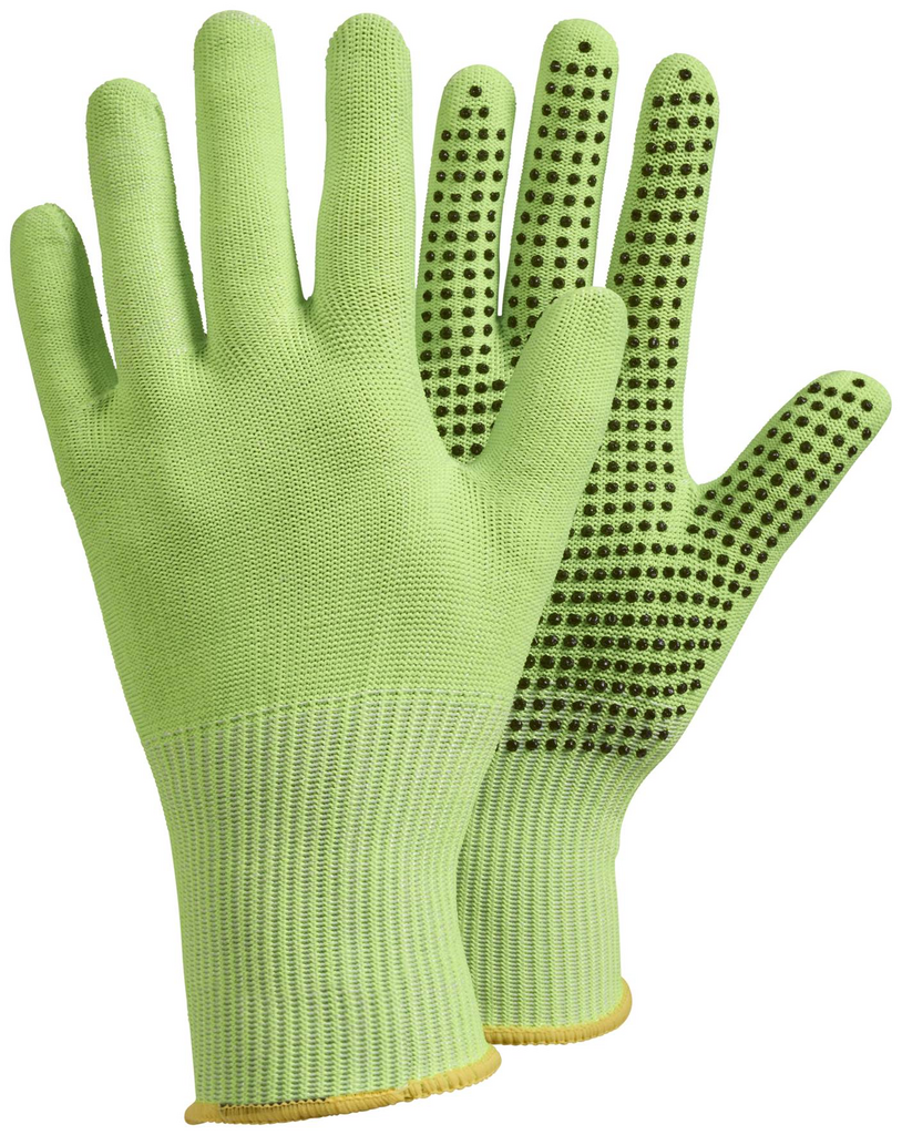 Arbeitshandschuhe, Gartenhandschuhe, Grün, Knitte Handschuhe, Antirutschbeschichtung, Gartenhandschuhe, Knitthandschuhe, Schutzhandschuhe, Grün, Raulederlöcher?