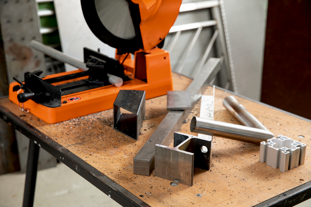 Metallbearbeitung, Werkbank, Schnellspanner, Aluminium, Sägeblatt