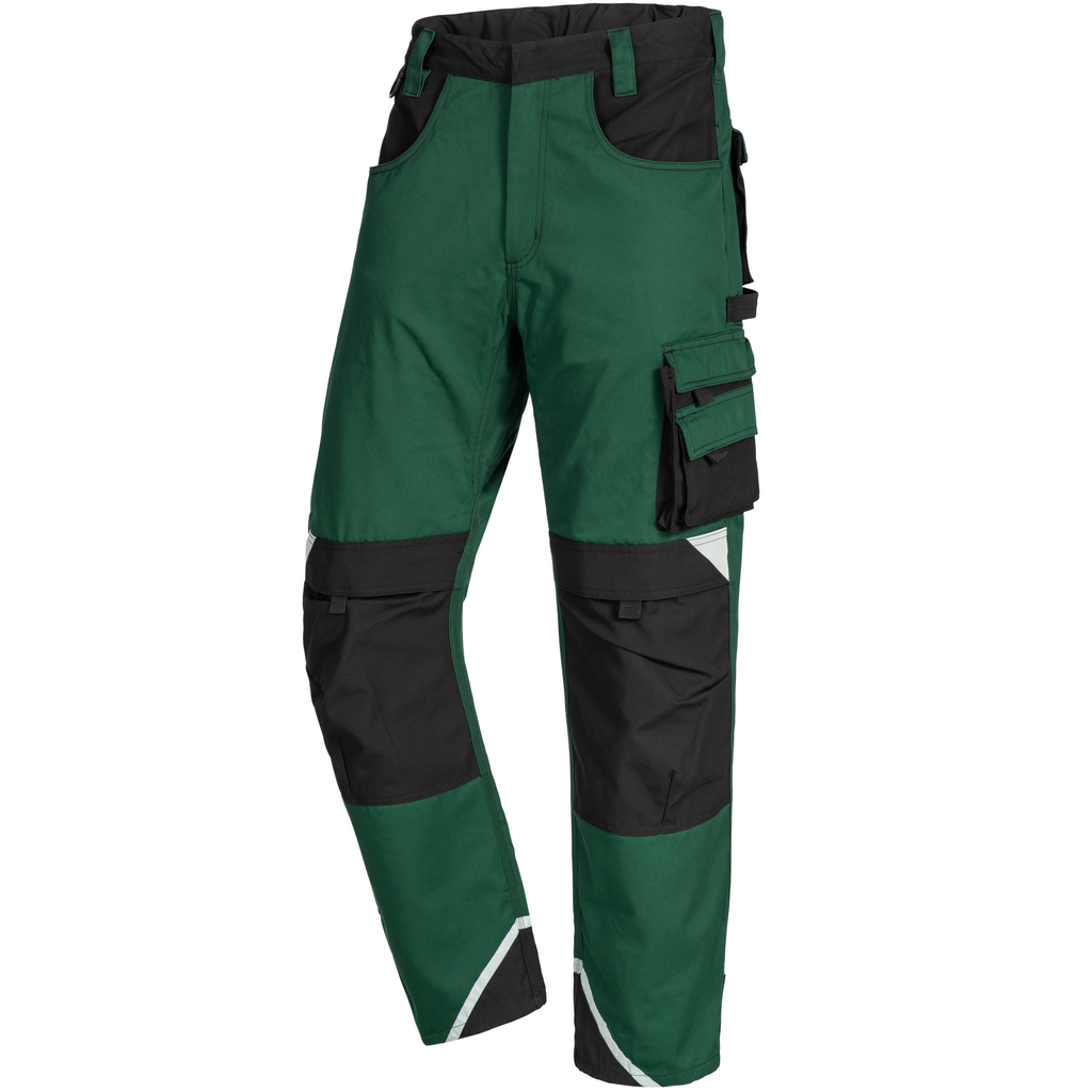 Hose, Arbeitshose, Cargo-Taschen, Green/Schwarz, Knieschoner-Patch