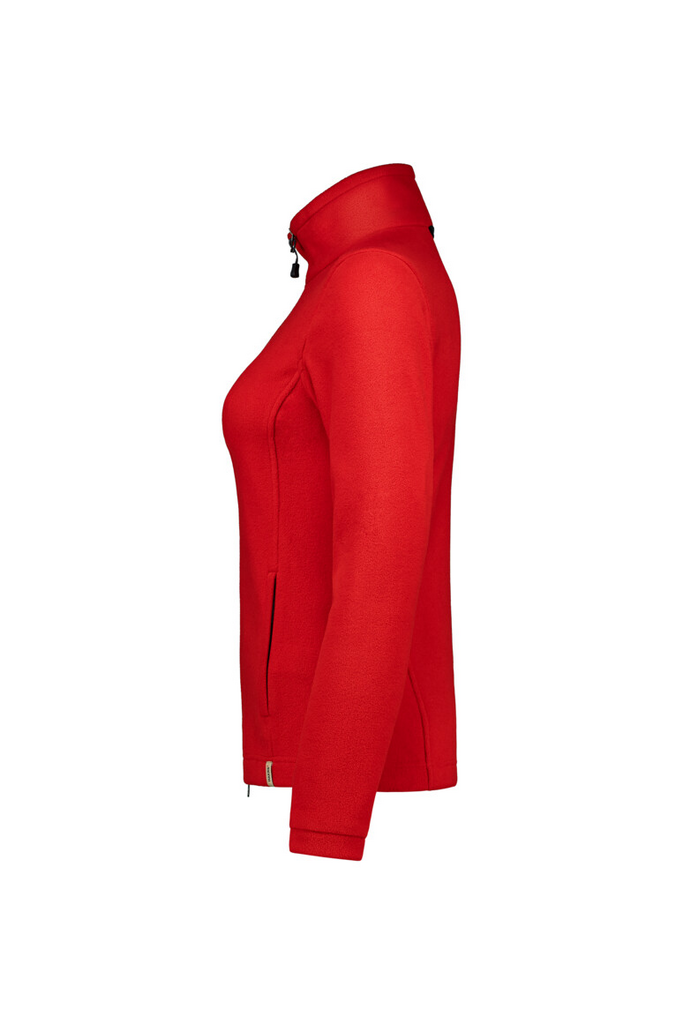 jacke, fleece, rot, reversreihe, tasche