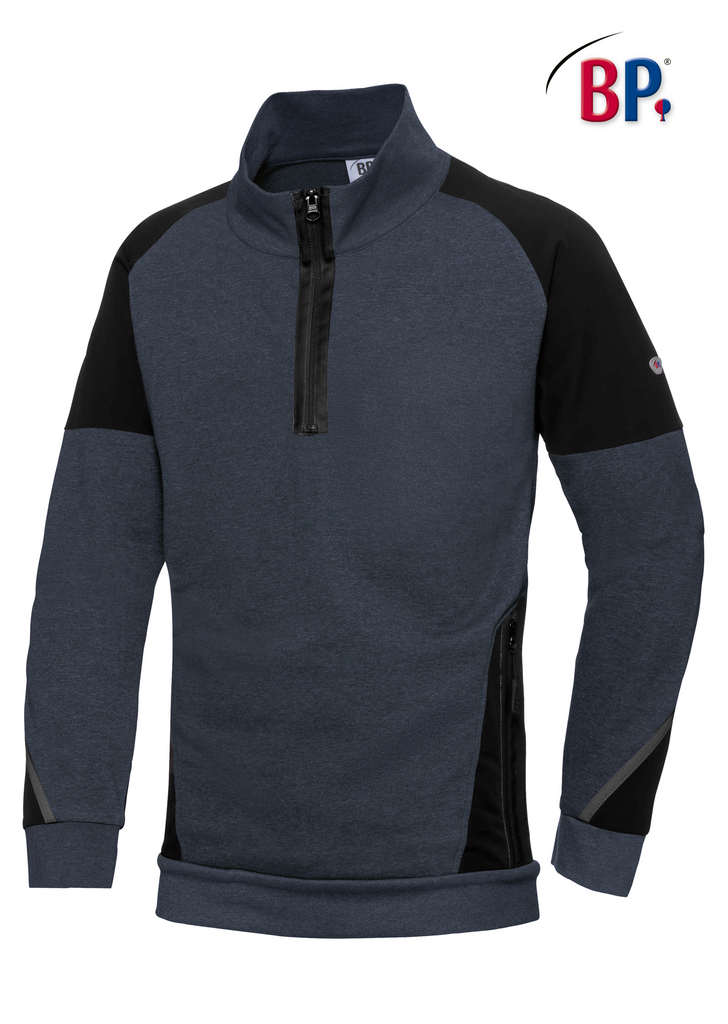 sweatshirt, Reißverschluss, Half-zip, Farbblock, Langarm