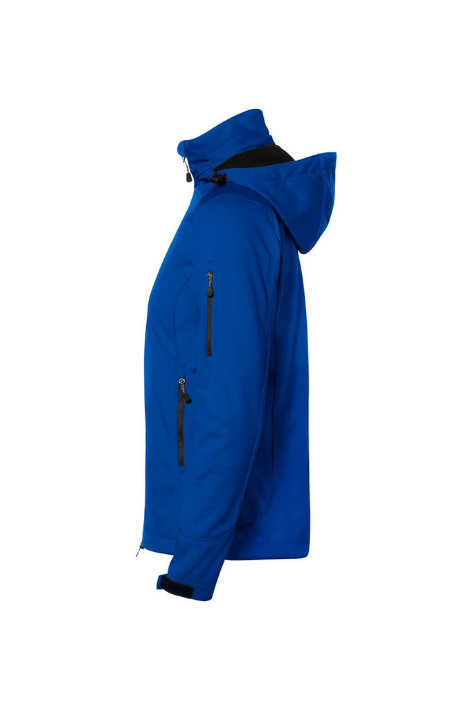 Jacke, Softshell, Reißverschluss, Kapuze, Blau