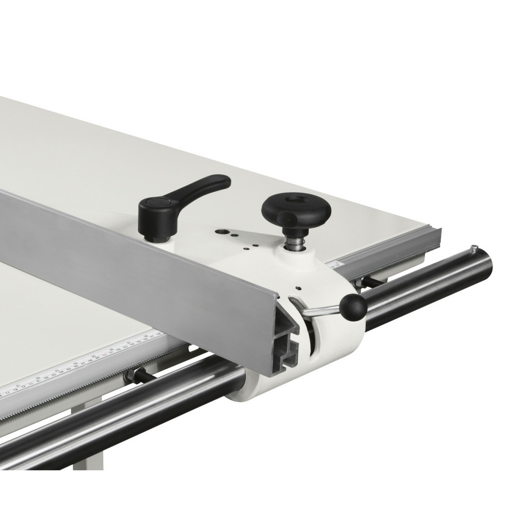 Kreissägeblatt, Schiene, Vorschub, Griff, Metallführung