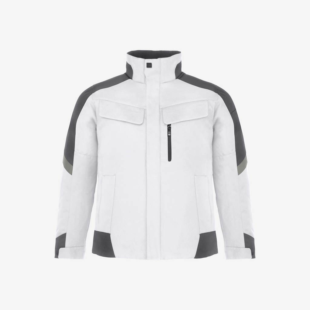 Fleecejacke, Reißverschluss, Klettverschluss, hoher Kragen, Seitentaschen