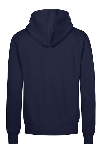 Hoodie, Kapuze, Navy, Langarm, Rückseite
