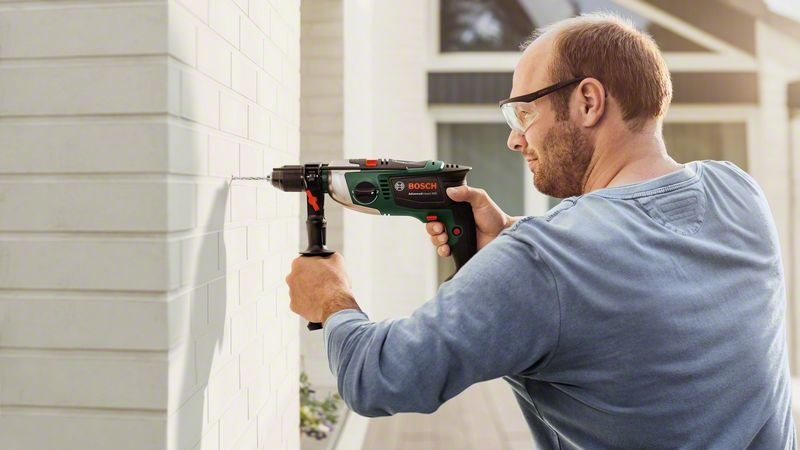 Bohrer, Schrauben-Bohrhammer, Wandmontage, Holzstein-Wand, Griff