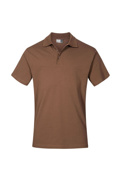 polo, polo-shirt, kurzarm, baumwolle, braun