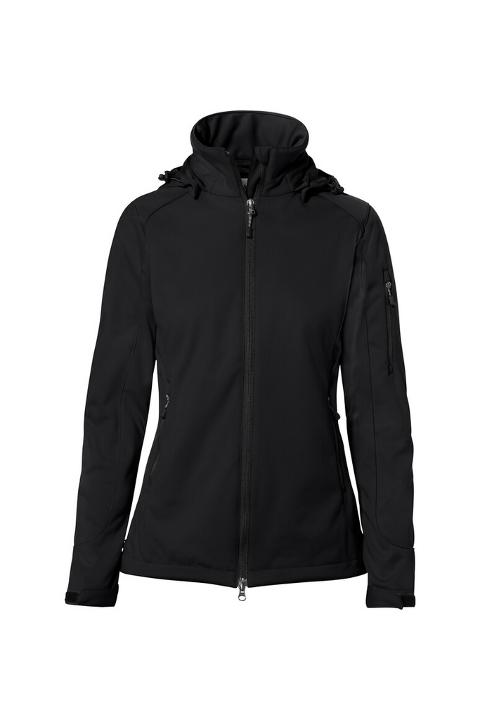 jacke, softshell, schwarz, hoodie, reissverschluss