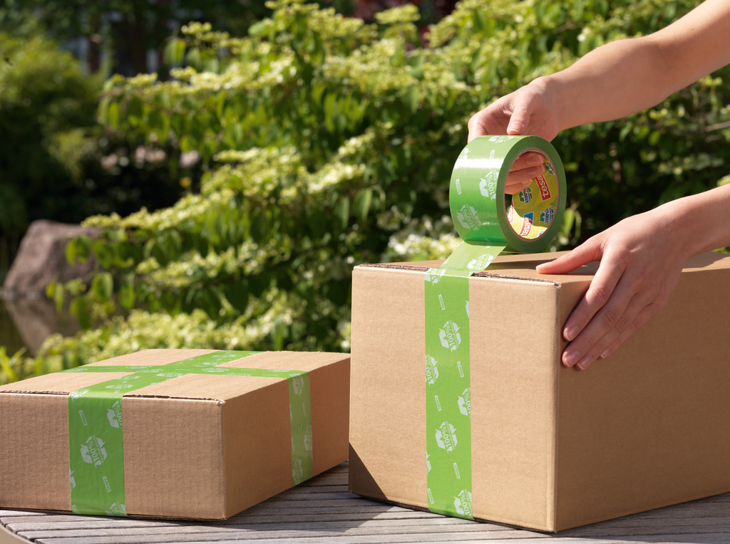 Kiste, Band, Karton, Person