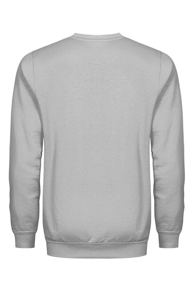sweatshirt, crewneck, long-sleeve, plain, hellgrau