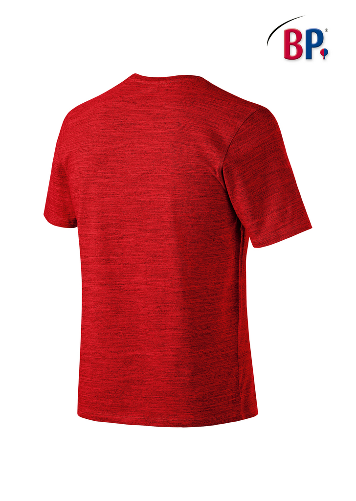 T-Shirt, Rundhals, Kurzarm, Rot, Mischgewebe