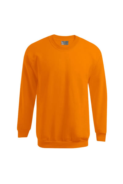 Pullover, Crewneck, Sweatshirt, Orange, Longsleeve
