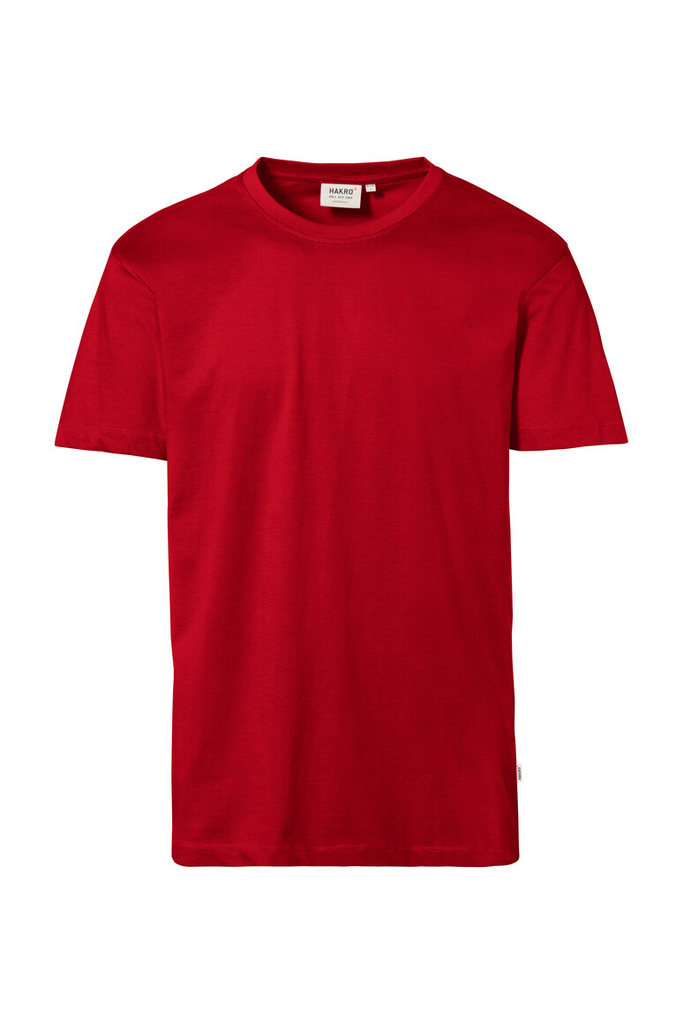 T-shirt, Kurzarm, Rot, Baumwolle, Einfarbig