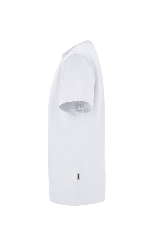 T-Shirt, Kurzarm, Uni, Weiß, Baumwolle