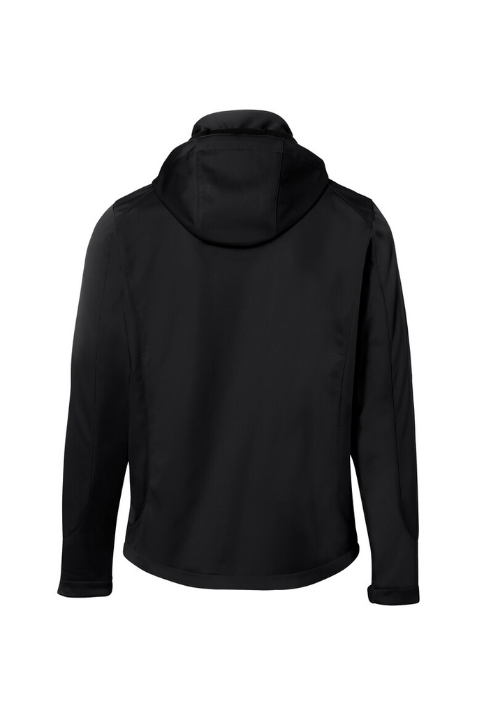 Hooded jacket, Black jacket, Back view, Long sleeves, Water-resistant