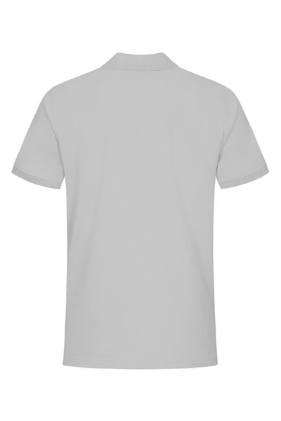 polohemd, kurzarm, kollektion, unifarben, hellgrau