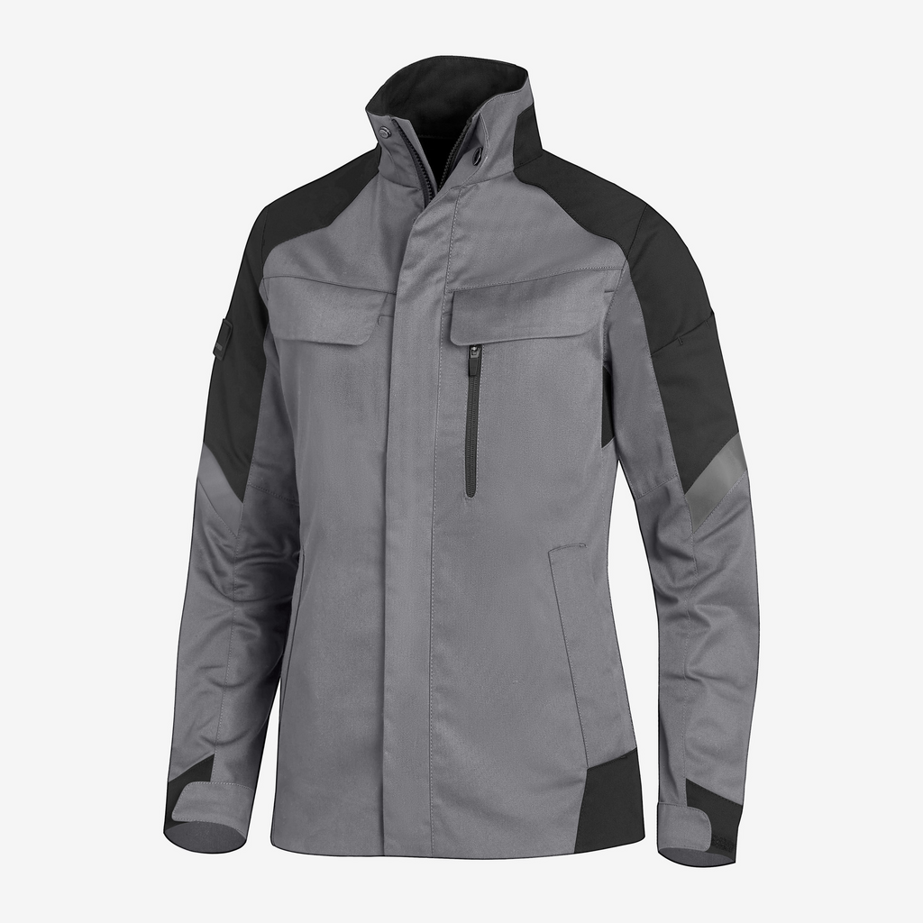 jacke, softshell, grau, reissverschluss, taschen