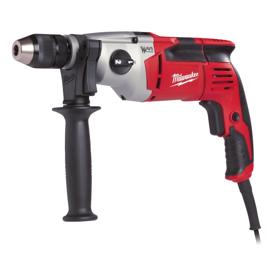 Akku-Bohrhammer, Schlag-Bohrmaschine, Milwaukee, rot-schwarz, Geringes Kabelproblem