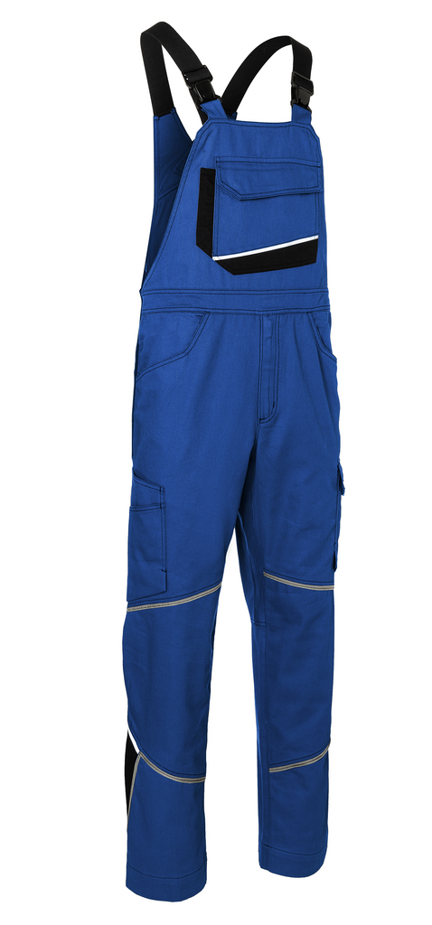 Latzhose, Arbeitslatz, Overalls, blau, Knie-Tasche