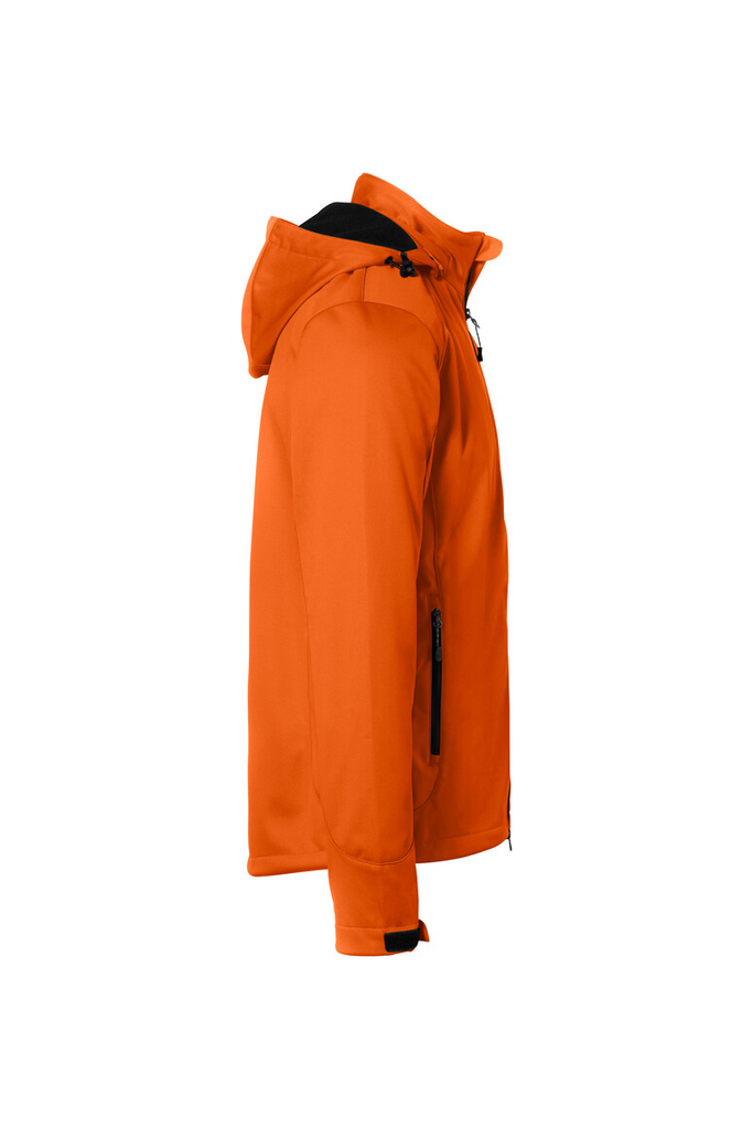 jacke, outdoor, reissverschluss, kapuze, orange