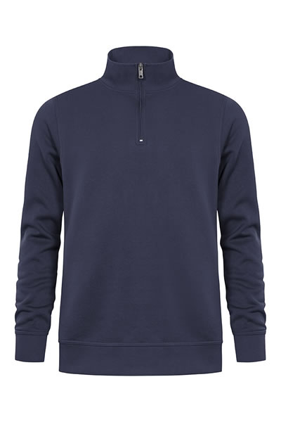 Sweatshirt, Pullover, Halfzip, Navy blue, Kragenzipper