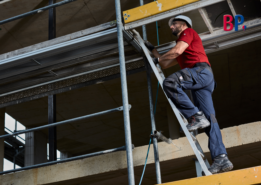 Konstruktion, Gerüst, Leiter, Arbeiter, Handschuhe