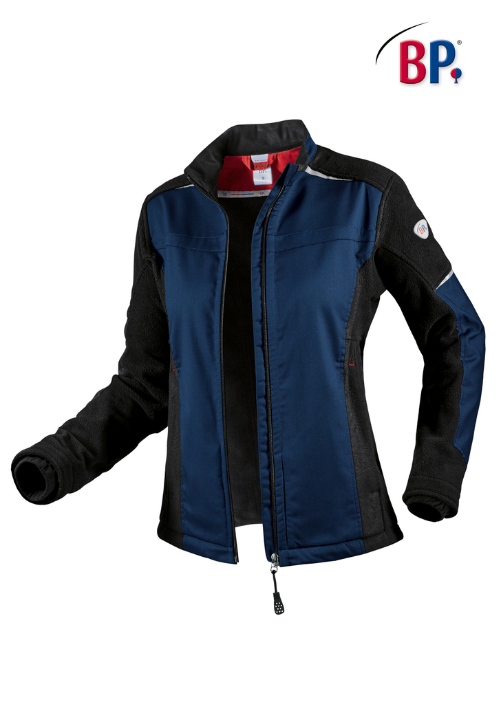 jacke, fleece, blau, reißverschluss, windjacke