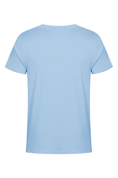 T-Shirt, Kurzarm, Hellblau, Baumwolle, Uni