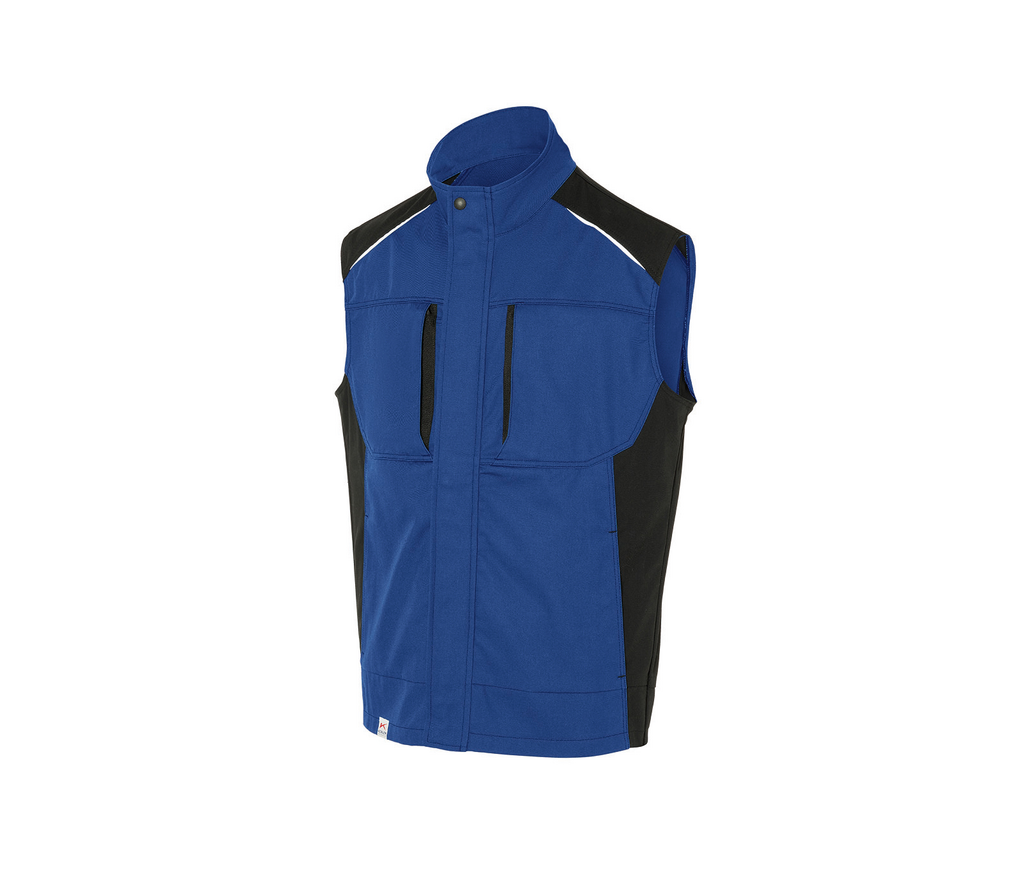 Weste, Synthetik, Blau, Reißverschluss-Taschen, Ärmelarmulation