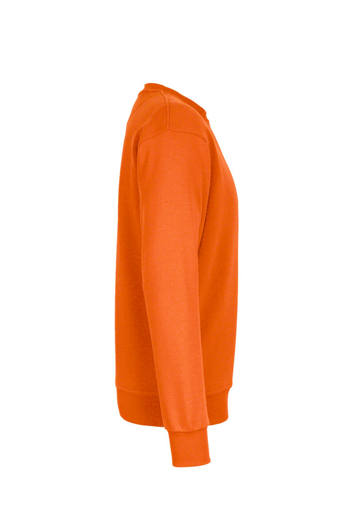 Sweatshirt, Orange, Long sleeve, Crew neck, Ribbed cuffs