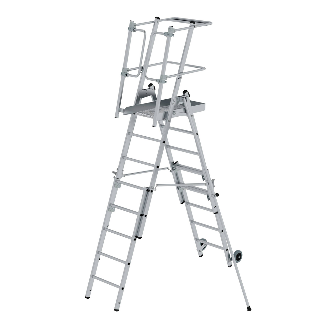 MUNK Plattformleiter FlexxStep 5 Sprossen teleskopierbar +3