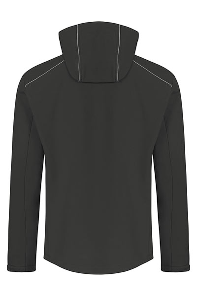 Softshell, Hooded jacket, Dunkelgrau, Langarm, Sichtbare Naht